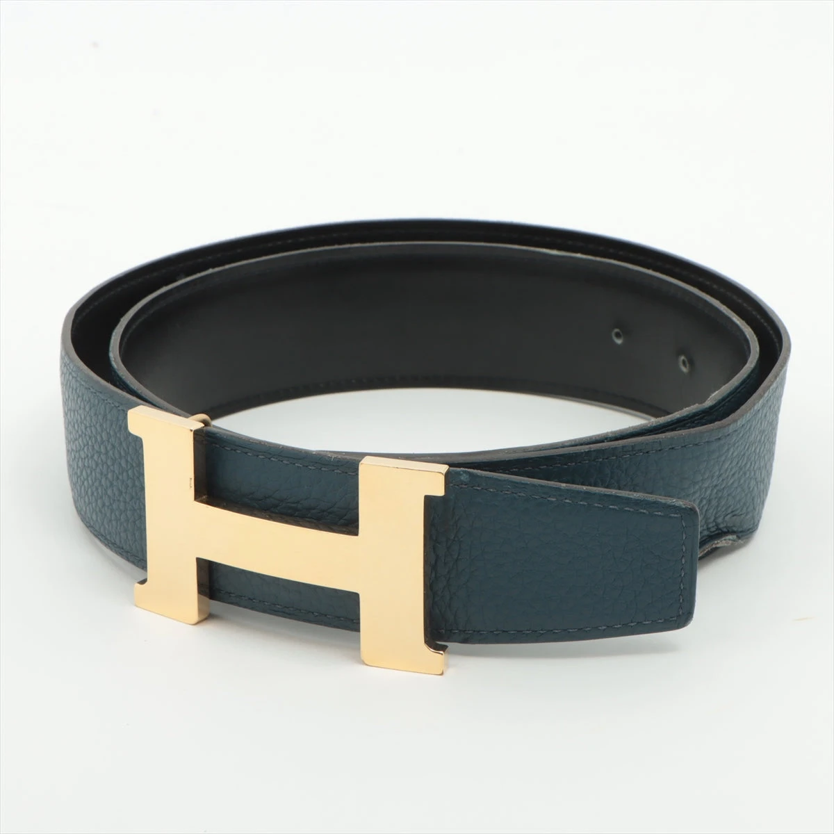 未使用エルメスデニムベルトブルーネイビーシルバー金具リンディピコタン 未使用エルメスデニムベルトブルーネイビーシルバー金具リンディ