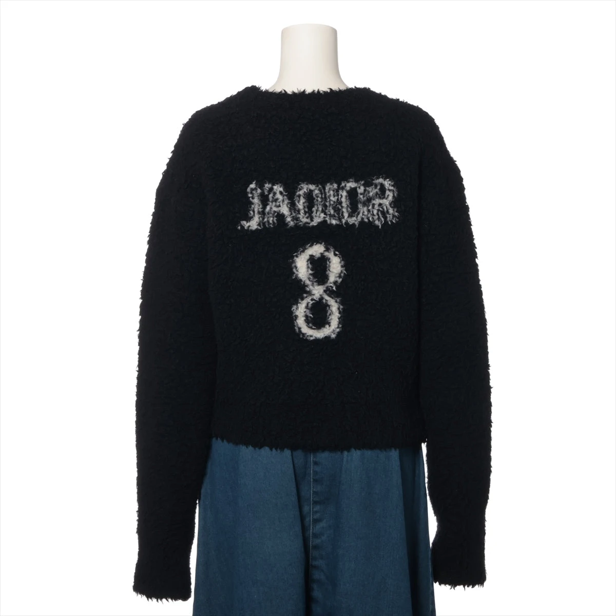 Dior ニット ブラック クリスチャンディオール ウール×ナイロン ニット I38 レディース