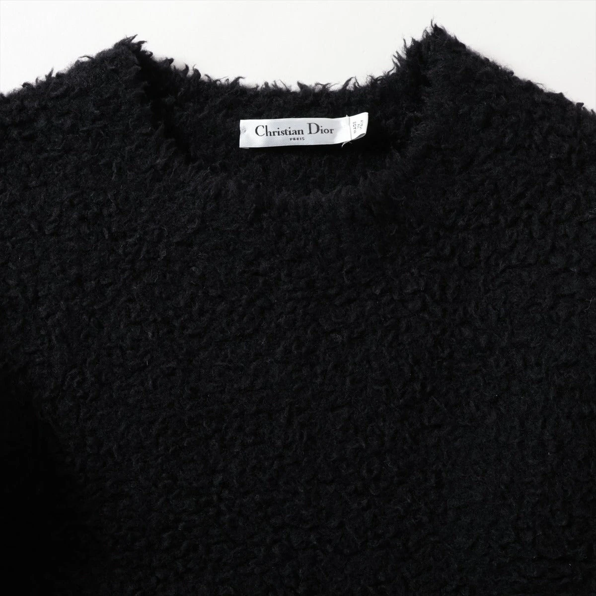 クリスチャンディオール Christian Dior 154S55AM114 JADIOR テディニット セーター I38 アイボリー ブラック /ES ■OS レディース クリスチャンディオール ウール×ナイロン ニット I38 レディース