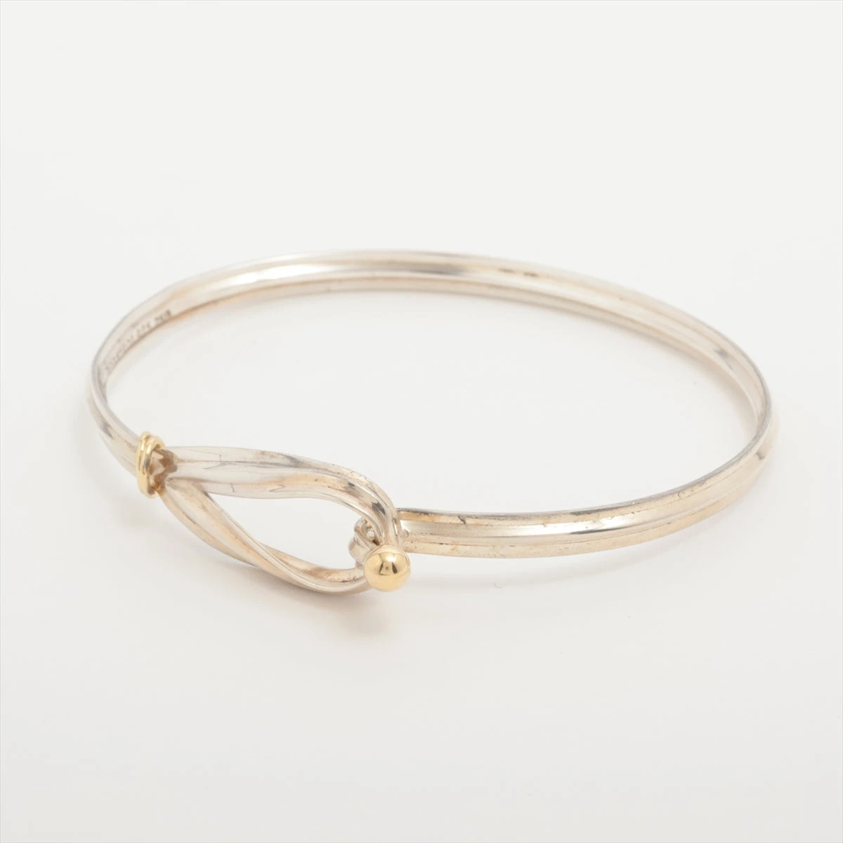 TIFFANY&Co ティファニー バングル ブレス フック&アイ 金銀 コンビ 極美品 ティファニー フックアンドアイ バングル コンビ - メルカリ