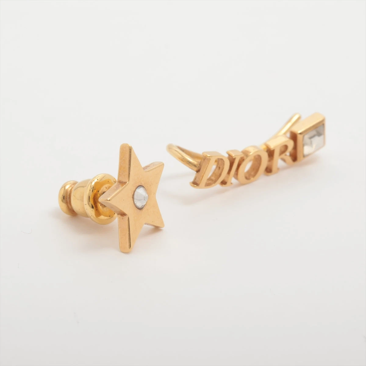 ディオール Dior Star ピアス(片耳用) GP×ラインストーン ゴールド