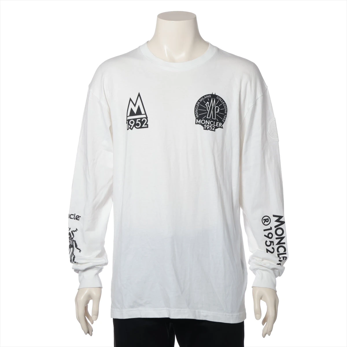 ビジネス モンクレール ジーニアス バックロゴプリント ロングTシャツ 