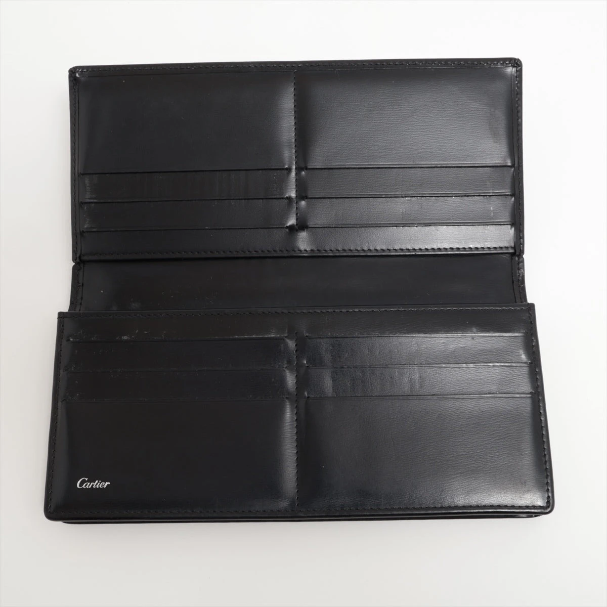 カルティエ マストライン レザー 財布 ブラック A2956835｜中古