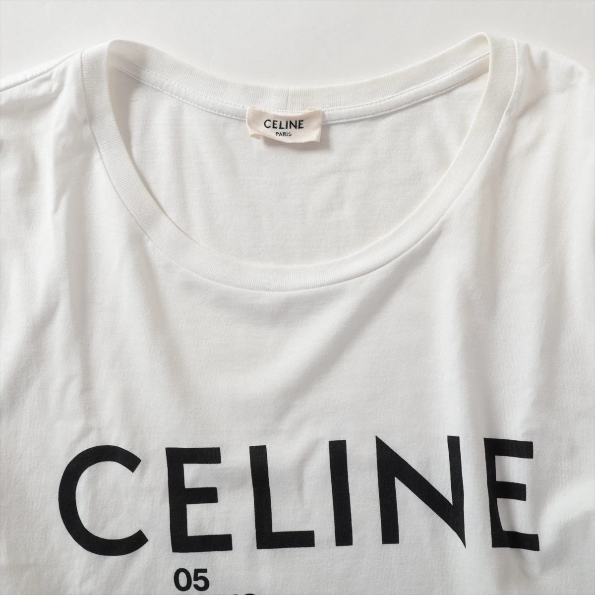 CELINE ロゴ Tシャツ ホワイト　xxsサイズ CELINE ホワイト ロゴ Tシャツ XXS