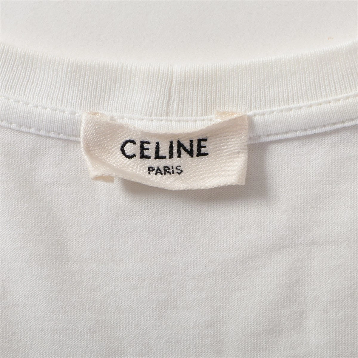 ［VINTAGE] CELINE コットン Tシャツ XS レディース★ABランク セリーヌ コットン Tシャツ XS レディース ホワイト 2X314864J