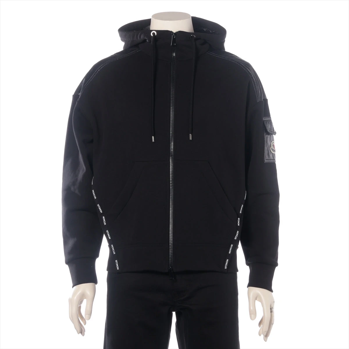 モンクレール 22年 コットン×ナイロン パーカー XS メンズ