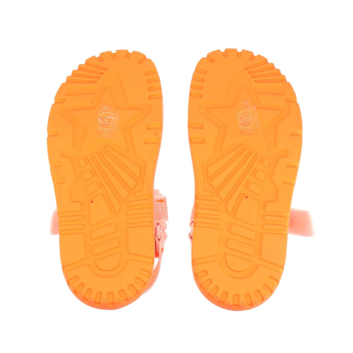 クリスチャンディオール レザー×ファブリック サンダル EU36 1/2