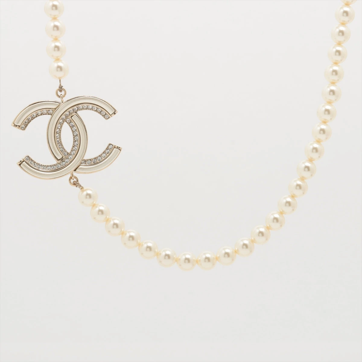 シャネル ココマーク B21B ネックレス GP×ラインストーン×フェイク