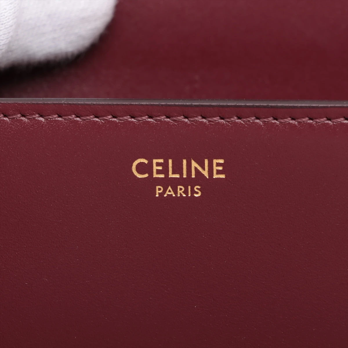 CELINEバンバン　ボルドー36 23〜24センチ セリーヌ セーズ 16 ミディアム レザー 2WAYハンドバッグ