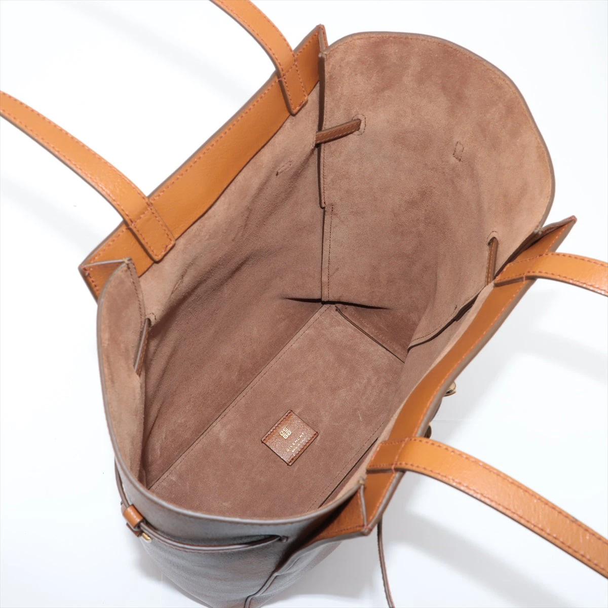 ジバンシィ ヴォワイユー スモール レザー トートバッグ ブラウン