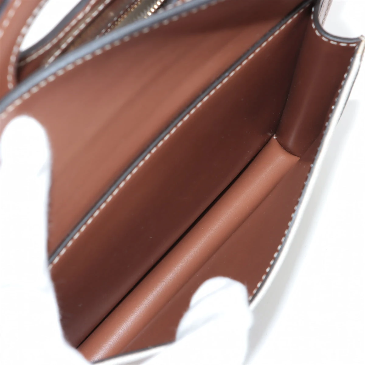 BURBERRY ブラウン 2WAYハンドバッグ バーバリー ミニツートン キャンバス×レザー 2WAYハンドバッグ