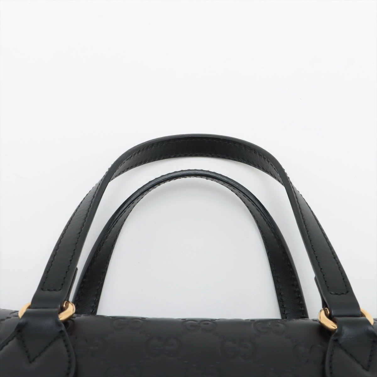 グッチ グッチシマ レザー 2WAYハンドバッグ ブラック 428226 A2945704 