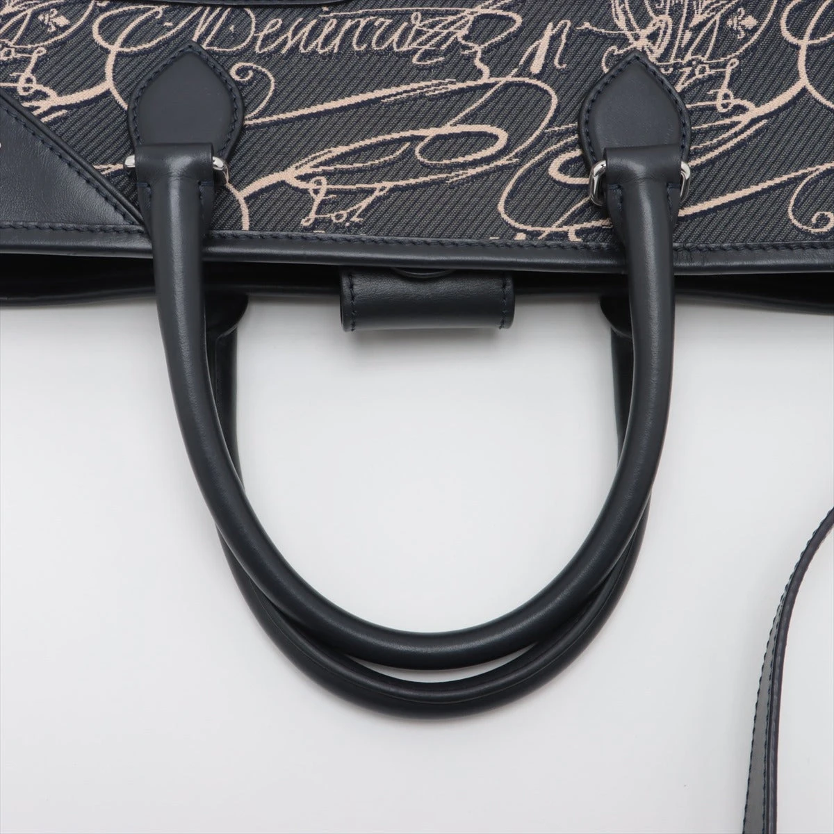 ベルルッティ スクリットアラベスク トゥジュール キャンバス×レザー