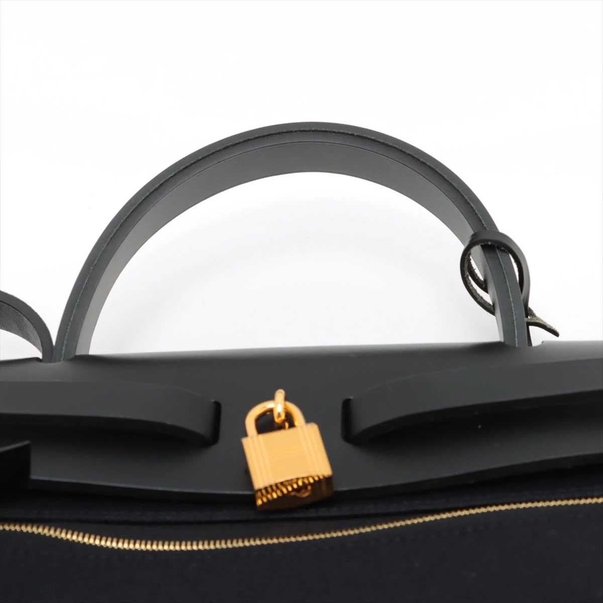 エルメス エールバッグジップPM トワルミリタリー×レザー
