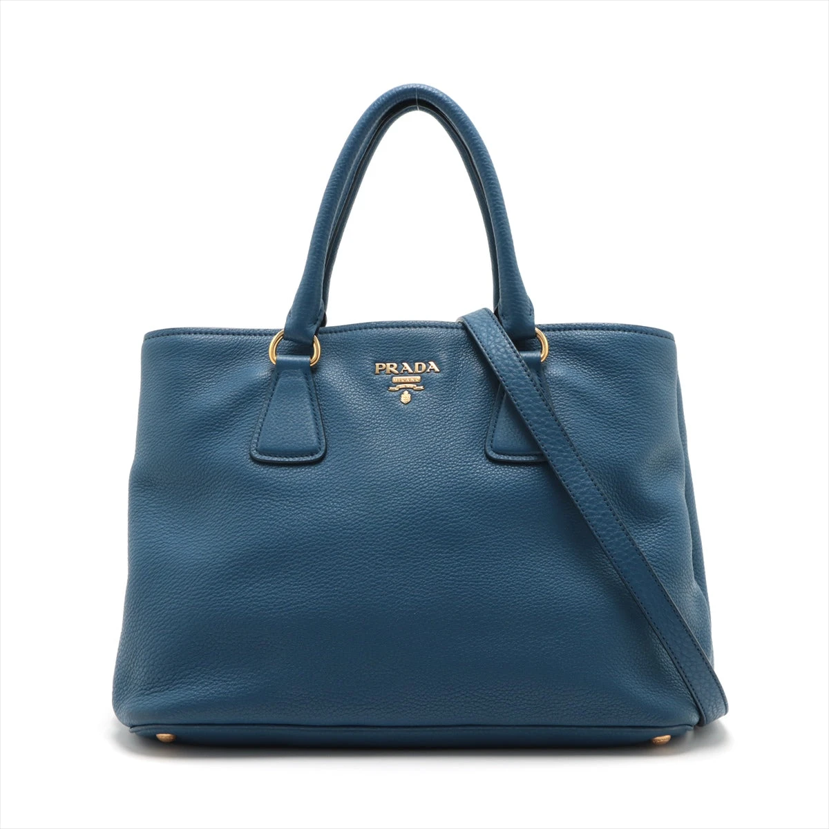 PRADA ヴィッテロダイノ トートバッグ ショルダー 2way ブルー PRADA ヴィッテロダイノ トートバッグ ショルダー 2way ブルー