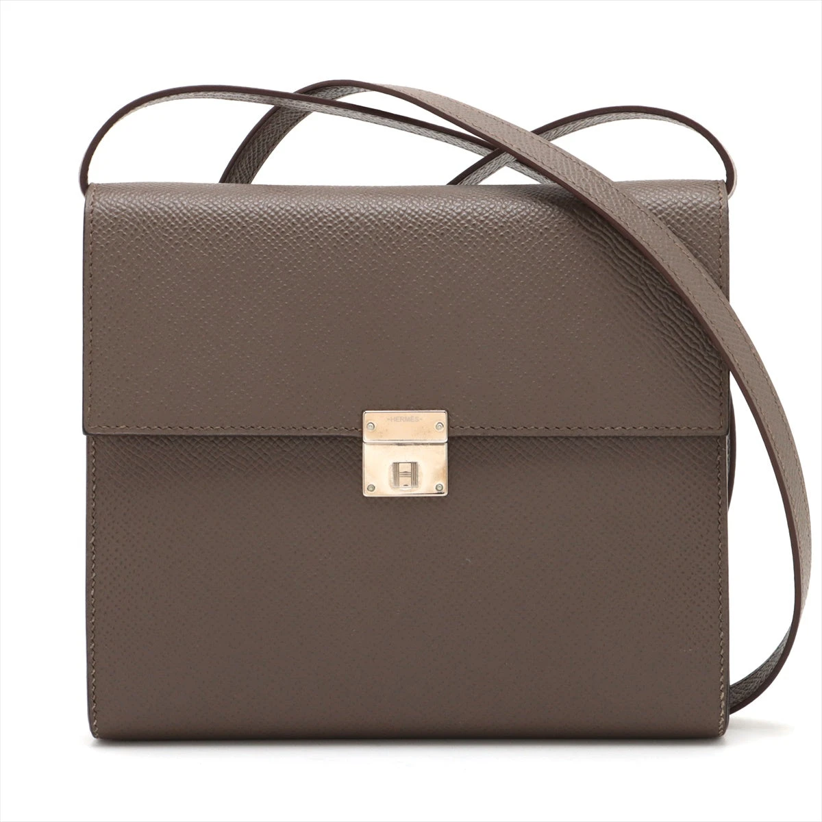 エルメス クリック16 エトゥープ/S金具 エルメス クリック16 ヴォーエプソン エトゥープ シルバー金具 A