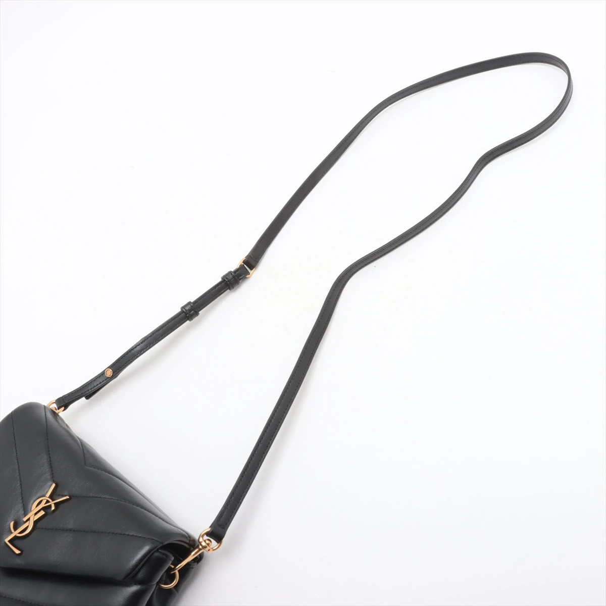 サンローランパリ ルル レザー ショルダーバッグ ブラック