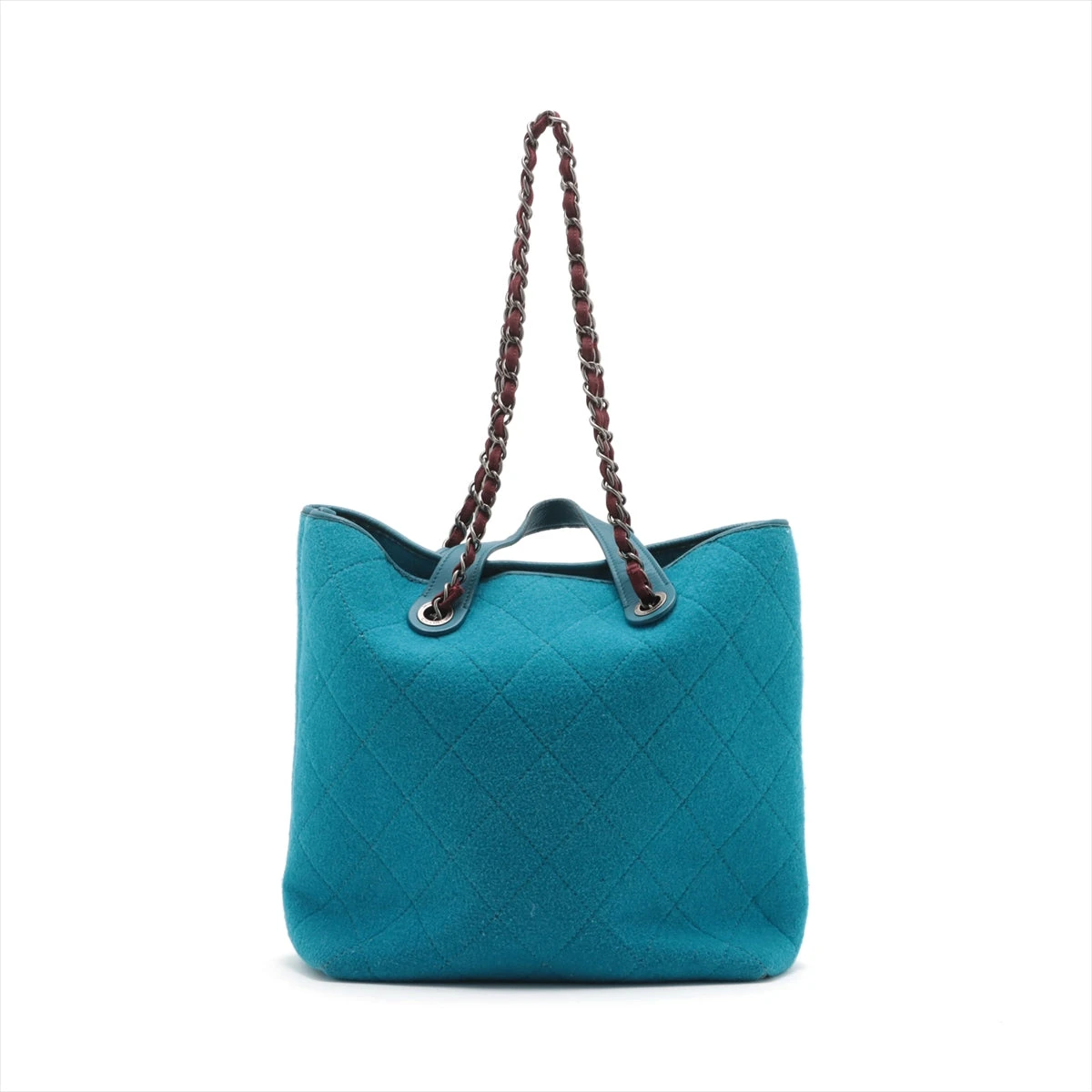 【新品同様】シャネル マトラッセ パテントレザー トートバッグ ロイヤルブルー シャネル マトラッセ フェルト×レザー チェーントートバッグ ブルー