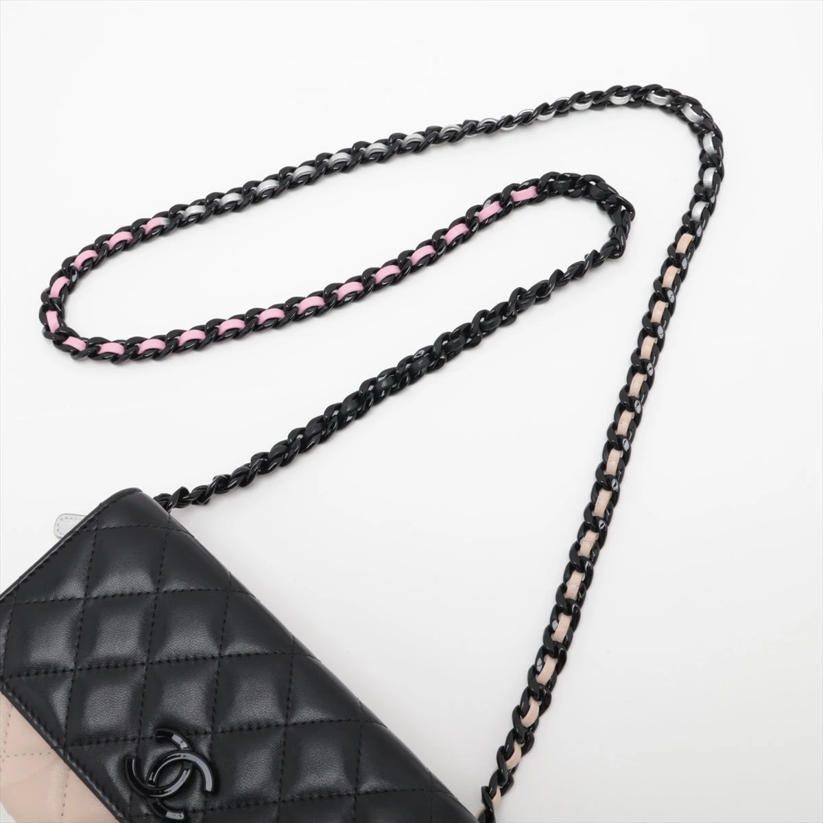 【上品カラー♪マトラッセ】CHANEL★チェーンウォレット CHANEL シャネル マトラッセ チェーンウォレット ネイビー