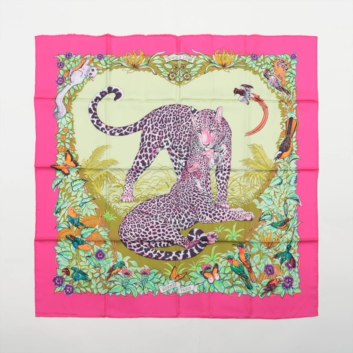 エルメス カレ90 JUNGLE LOVE ジャングルラブ スカーフ シルク