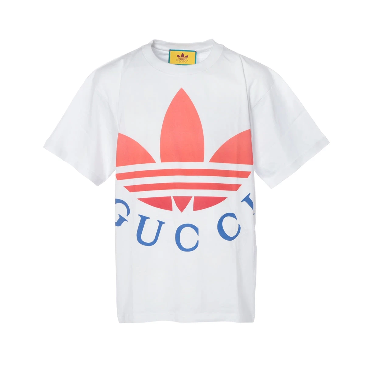 グッチ×アディダス コットン Tシャツ XS メンズ ホワイト 723384 