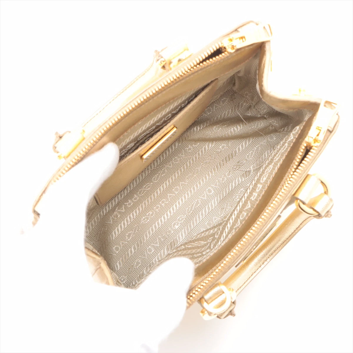 極美品✨プラダ ガレリア 2way ハンドバッグ サフィアーノレザー