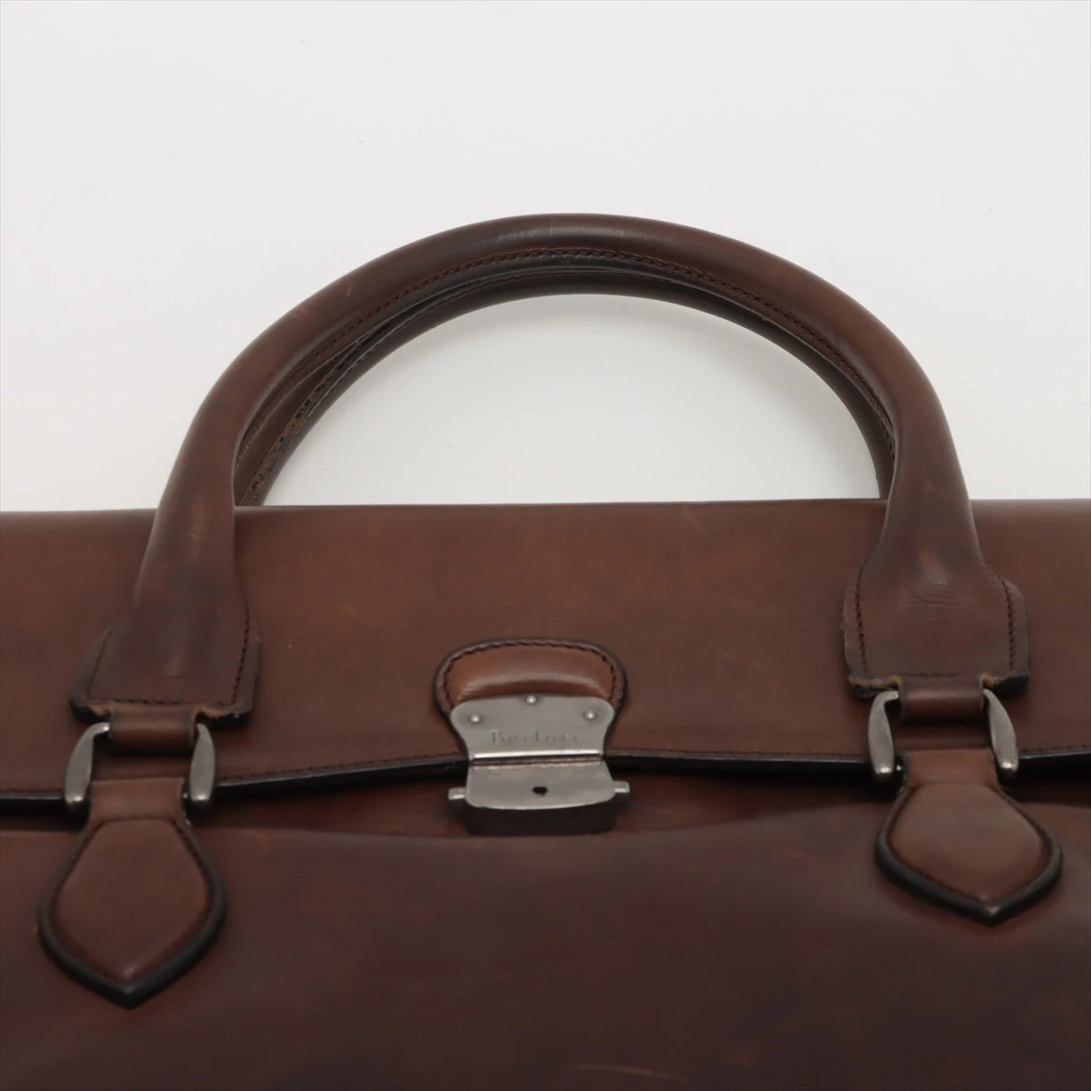 Berluti ビジネスバッグ エミーオ カリグラフィ オールレザー ブラウン ベルルッティ エミーオ レザー ビジネスバッグ ブラウン