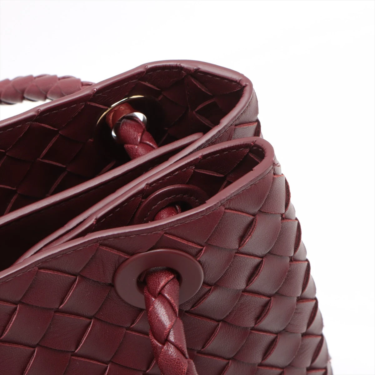 ボッテガヴェネタ ビジネスバッグ イントレチャート 鏡付き ボルドー レザー ボッテガヴェネタ ビジネスバッグ イントレチャート 鏡付き ボルドー