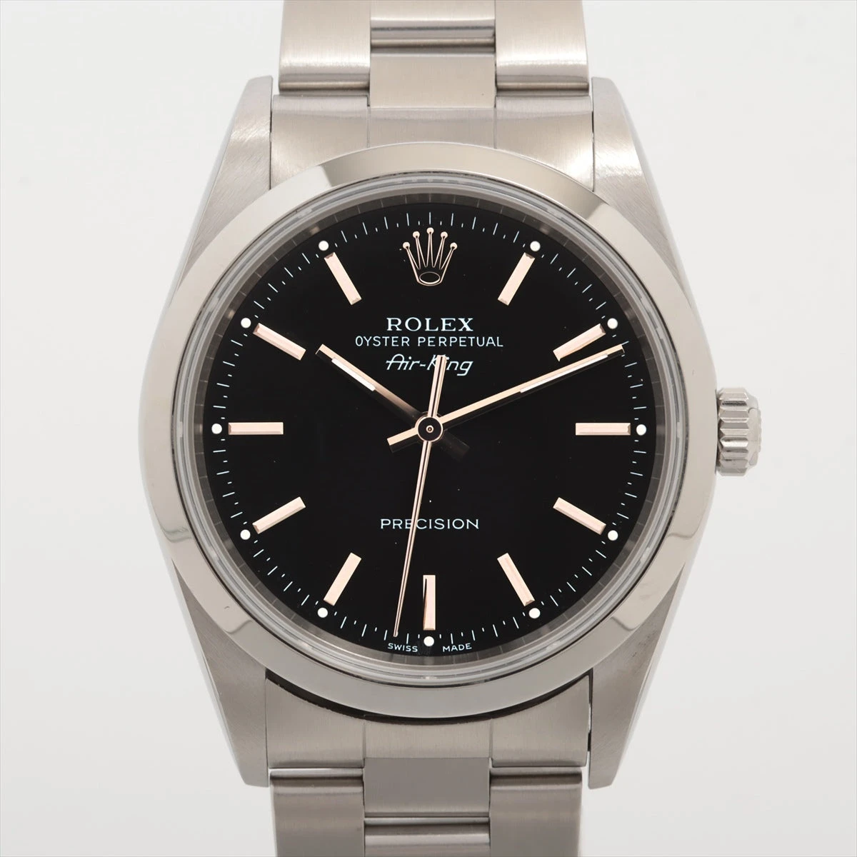 ⭐️ロレックス⭐️エアキング14000M SS ブラック文字盤 Y番 34mm ロレックス エアキング 14000M SS AT 黒文字盤 A2969737｜中古
