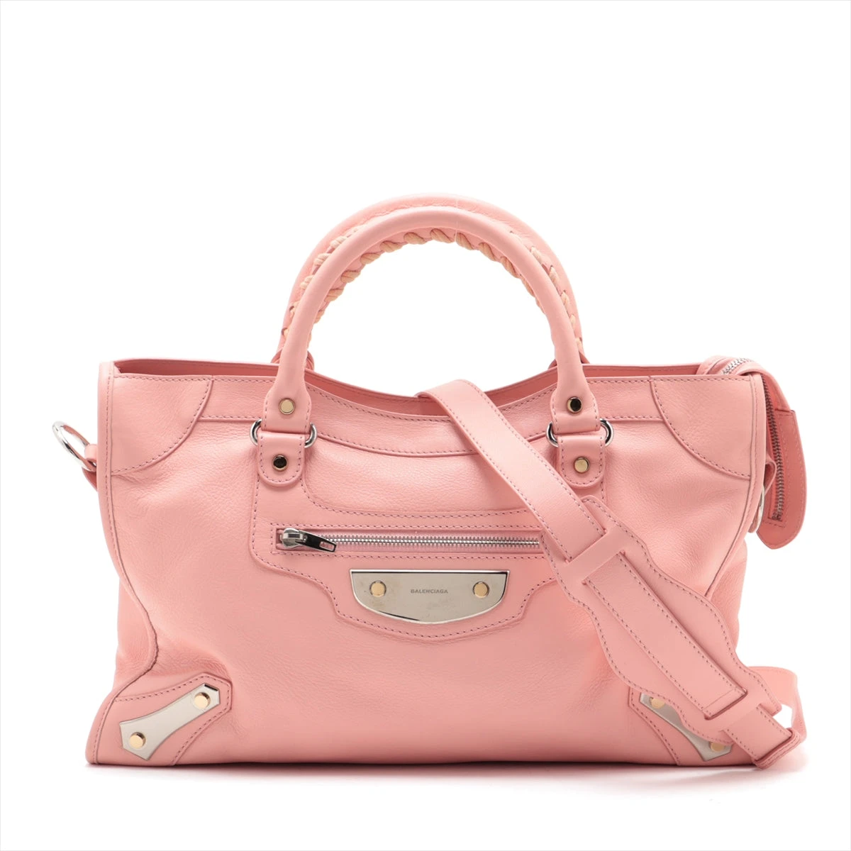 バレンシアガ ザシティ レザー ボストンバッグ ピンク バレンシアガ ザシティ レザー ボストンバッグ ピンク