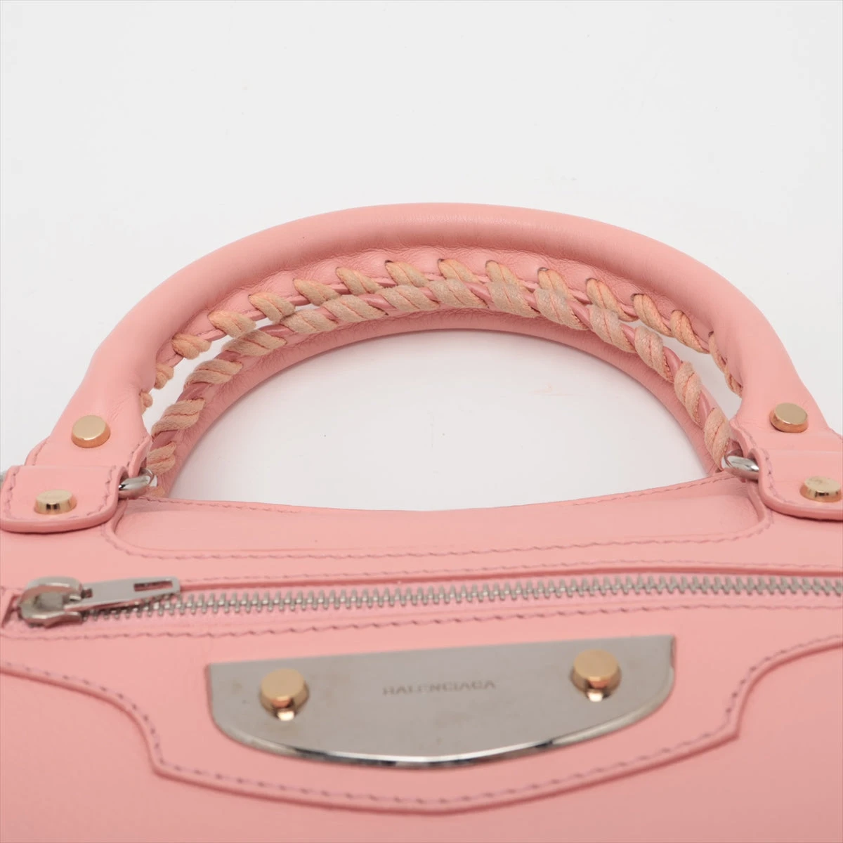 バレンシアガ ザ シティ レザー 2WAYハンドバッグ ピンク 420821