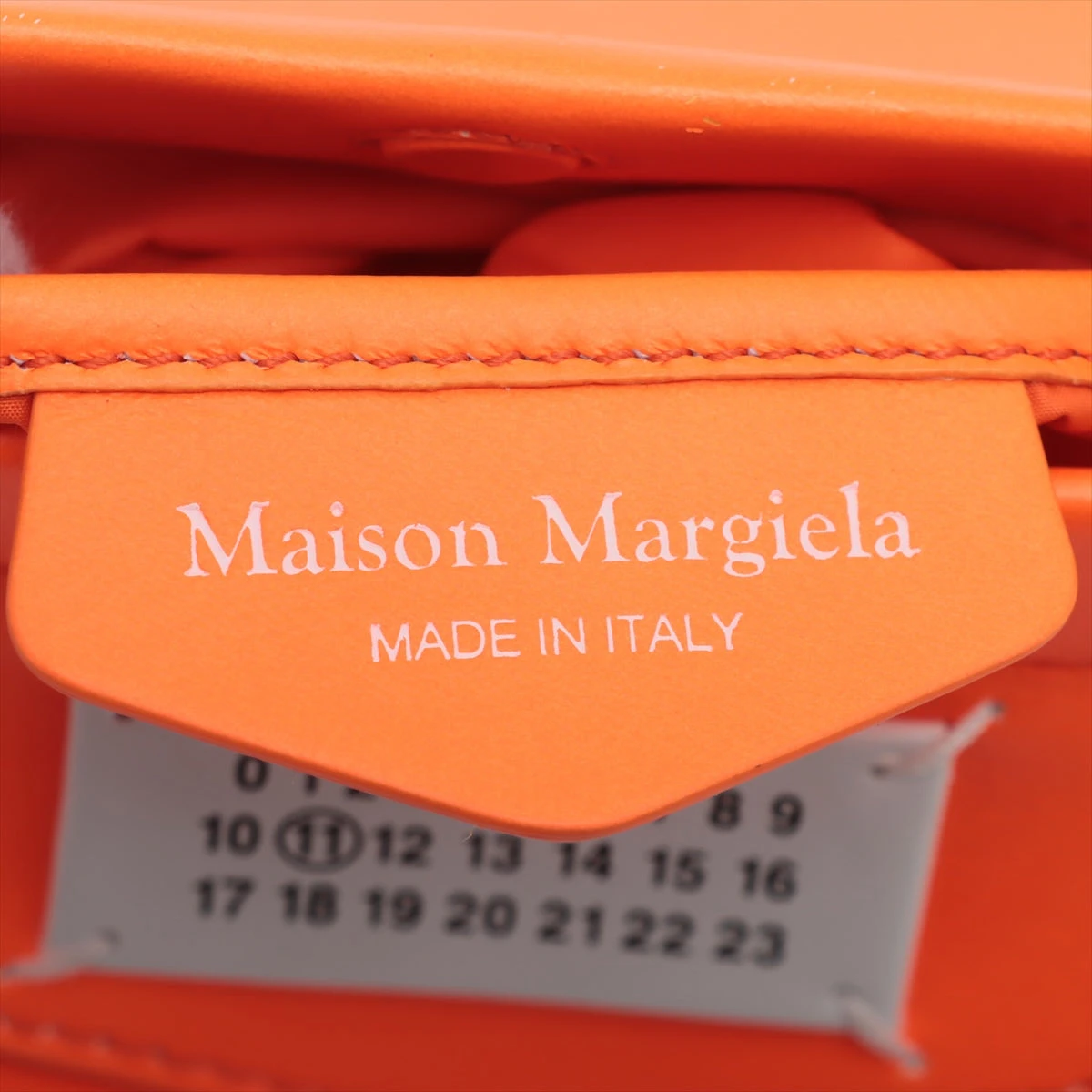 【美品】メゾンマルジェラ スナッチト スモールチェーンショルダーバッグ オレンジ Maison Margiela（旧Maison Martin Margiela）（バッグ
