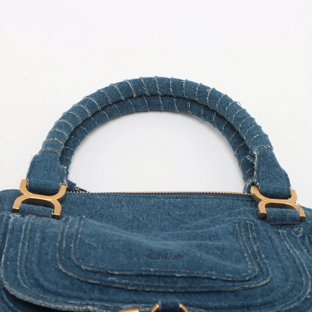 クロエ マーシー デニム 2WAYハンドバッグ ブルー A2957251｜中古 