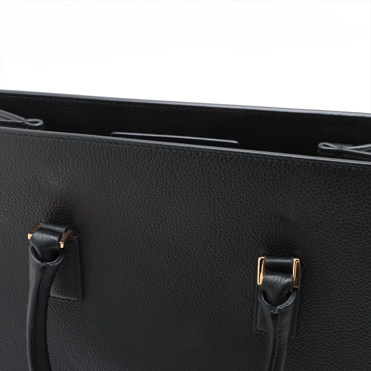 ヴェルサーチ ヴィルトゥス レザー 2WAY トートバッグ ブラック 超美品】ヴェルサーチ ヴィルトゥス レザー 2WAY トートバッグ
