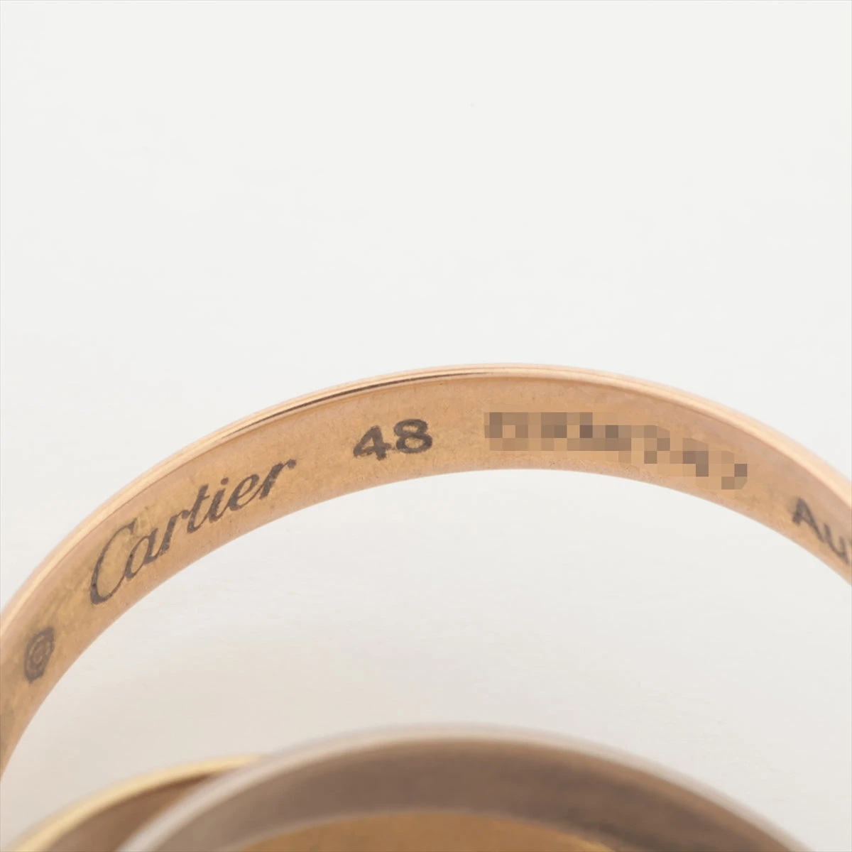 カルティエ トリニティ リング #48 XS 750PG/WG/YG【22726 Cartier カルティエ トリニティ リング スリーカラー #48 XS