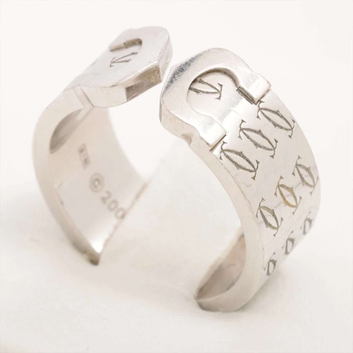 カルティエ C2 2000年クリスマス限定 リング 750(WG) 11.5g 53  