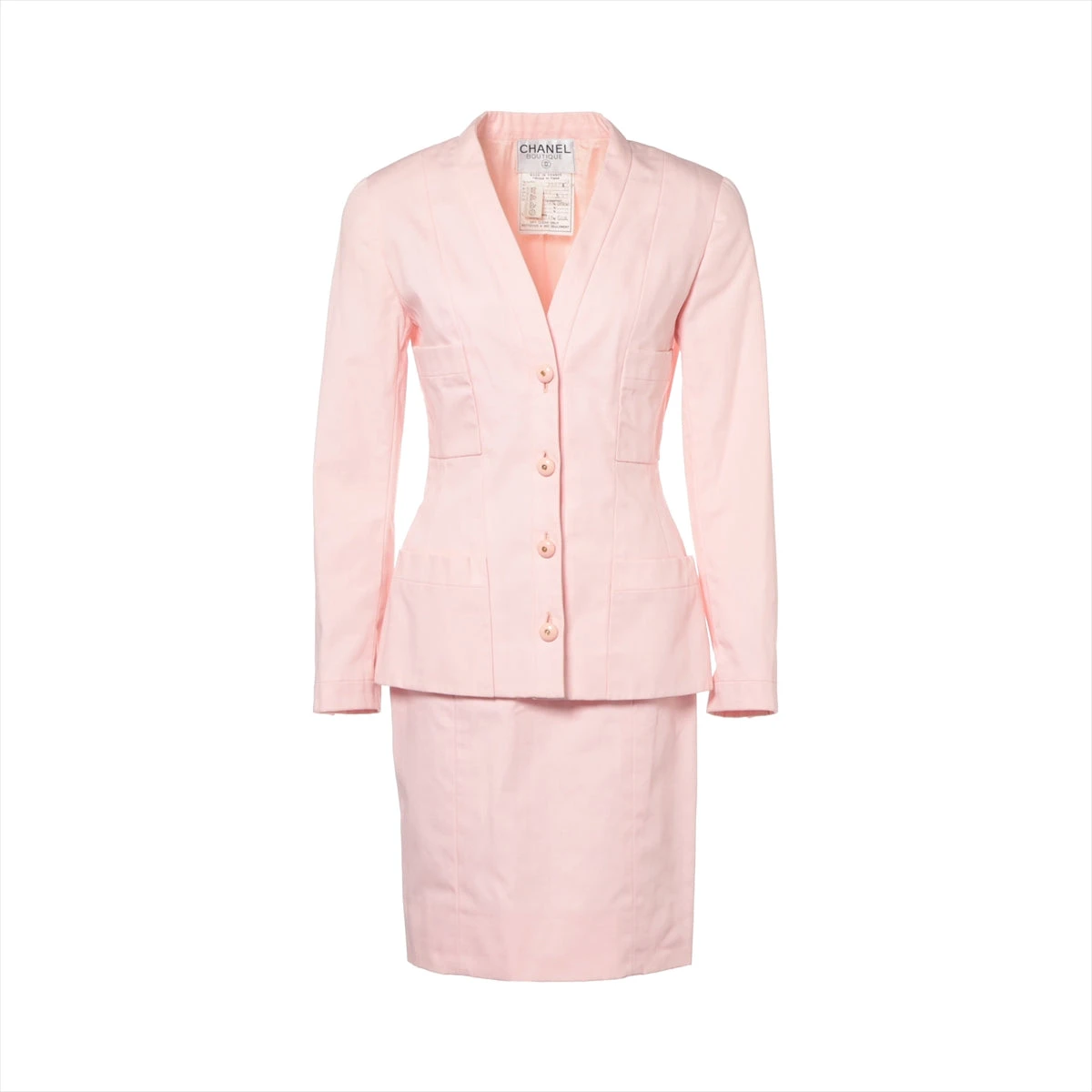 ✨美品✨CHANEL　ココマークボタン　セットアップ　シルク　ロゴ 極美品 CHANEL シャネル 2021年製 P72020 シルク ココマーク