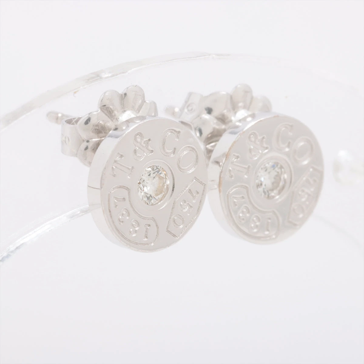 ティファニー 1837 サークル ダイヤ ピアス 750(WG) 2.6g A2971626