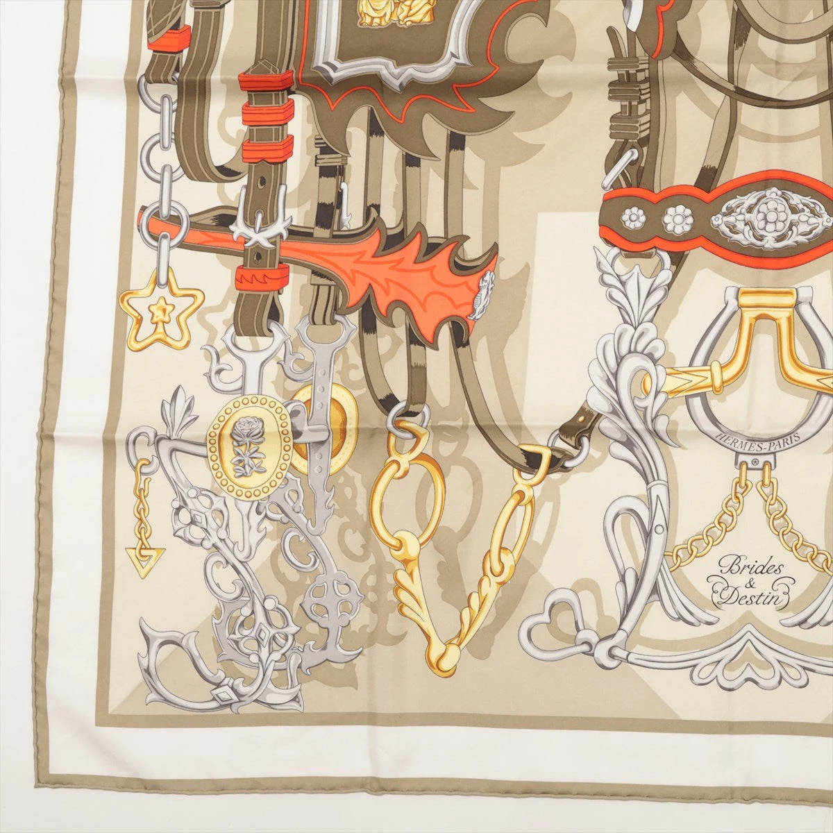 エルメス カレ90 BRIDES ET DESTIN 可愛らしい花嫁 スカーフ シルク