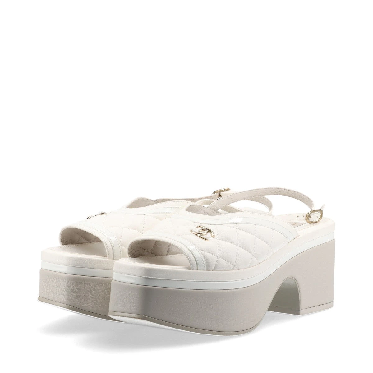 シャネル G28922 ココマーク マトラッセ レザー サボ サンダル 36 シャネル ココマーク マトラッセ レザー サンダル 36C