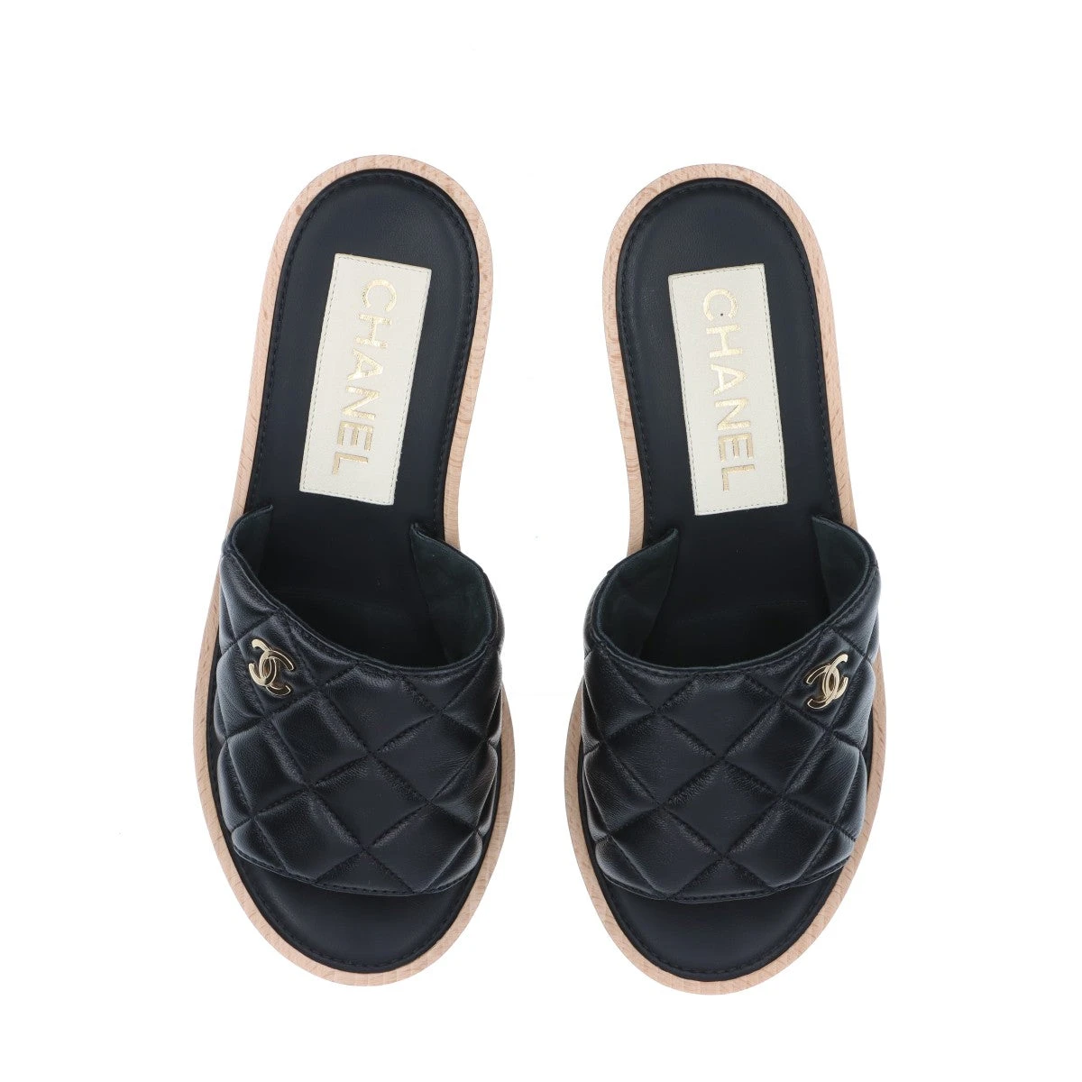 シャネル ココマーク マトラッセ レザー サンダル 37 レディース