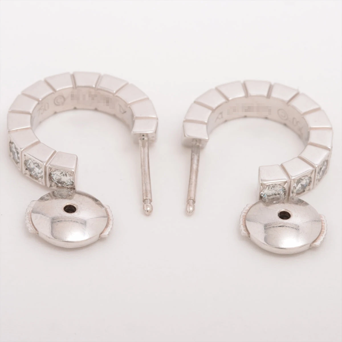 カルティエ ラニエール フル ダイヤ ピアス 750(WG) 5.8g A2963560