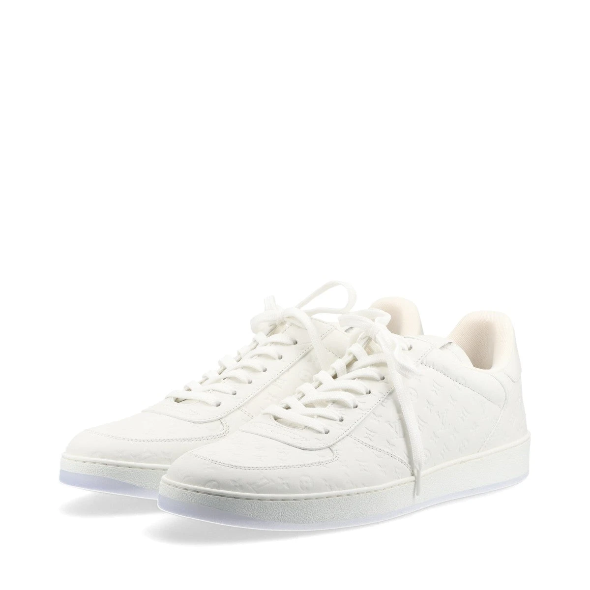 ヴィトン リヴォリライン 23年 レザー スニーカー 9 メンズ ホワイト