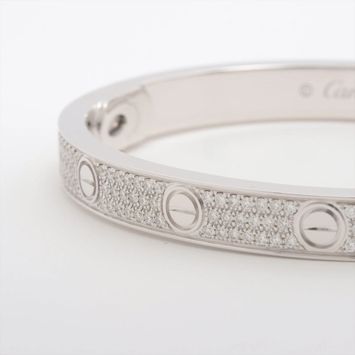 カルティエ ラブ パヴェ ダイヤ ブレスレット 750(WG) 55.6g 19