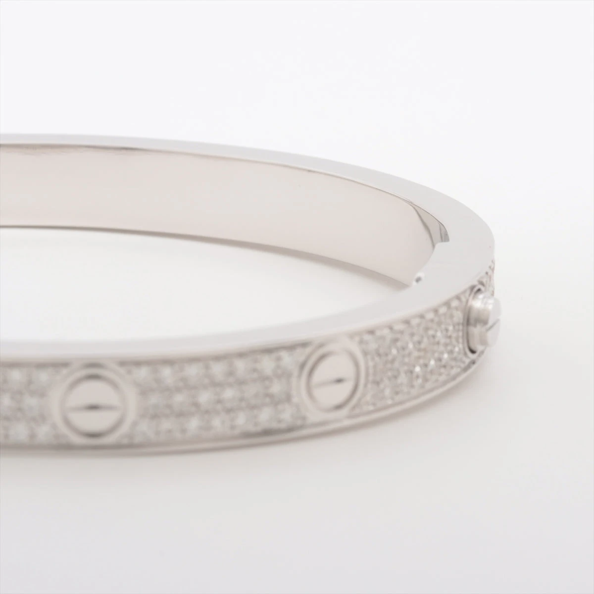 カルティエ ラブ パヴェ ダイヤ ブレスレット 750(WG) 55.6g 19