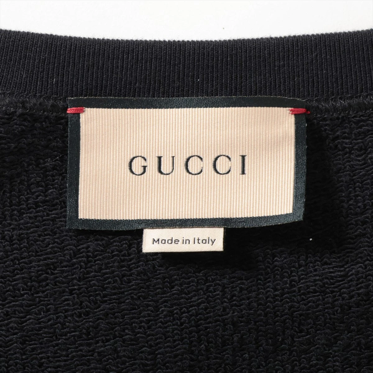 グッチ ミケーレ期 コットン スウェット L メンズ ブラック 715897