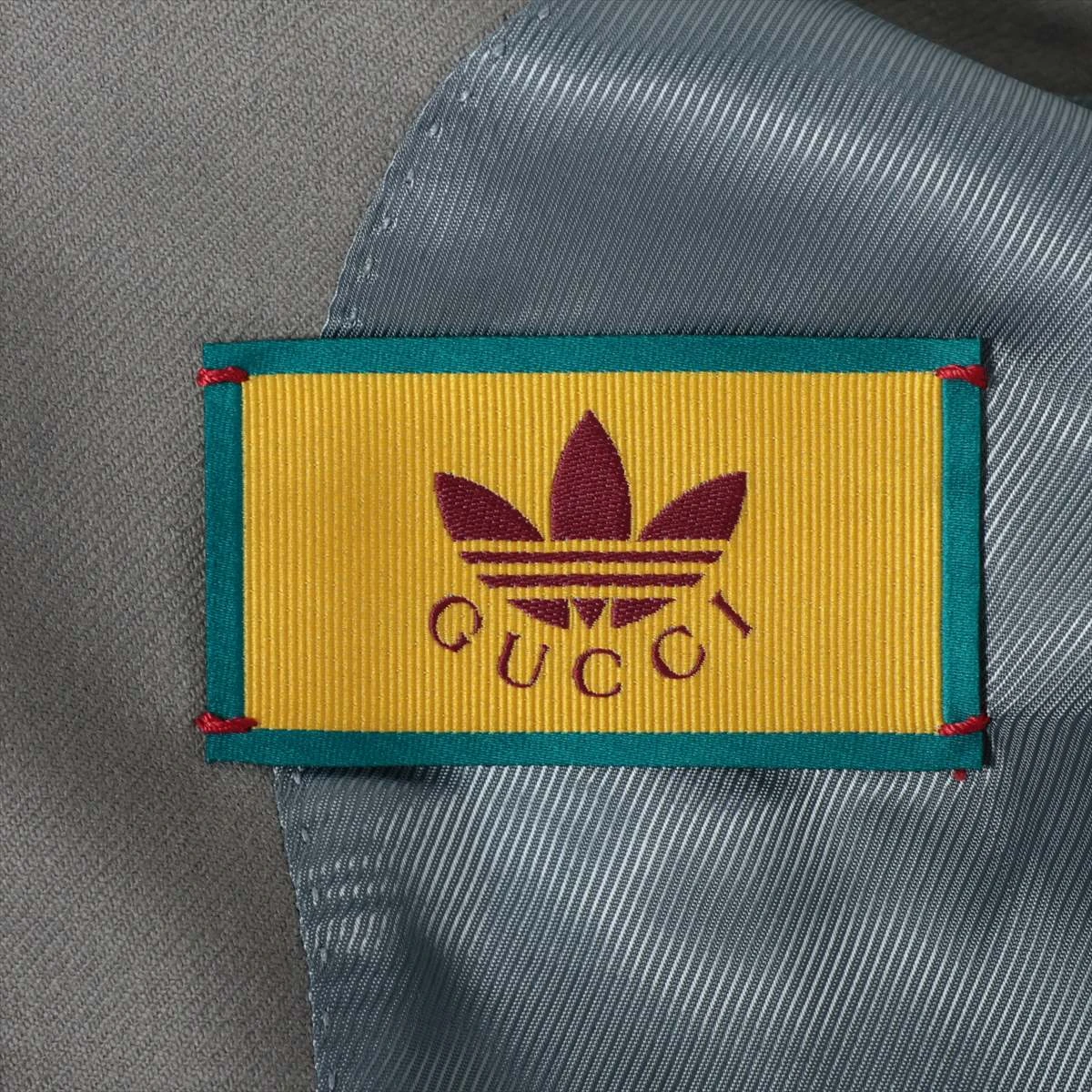 GUCCI ウールジャケット 46 グレー グッチ×アディダス ウール テーラードジャケット 46 メンズ