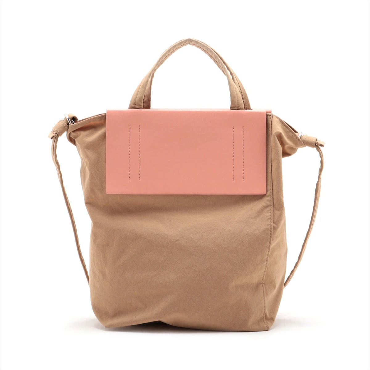 アクネストゥディオズ ロゴ キャンバス×レザー 2WAYショルダーバッグ  