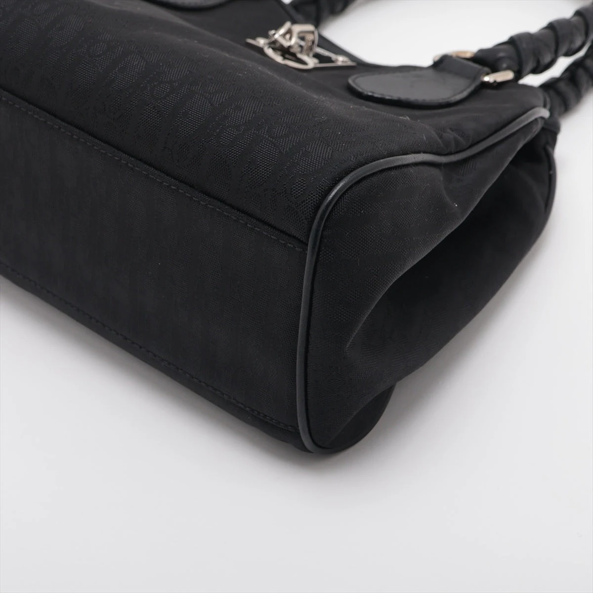 美品　クリスチャンディオール トロッター PVC レザー　ビジネスバッグ　黒 Dior ディオール トロッタービジネスバッグ ブラック グレー PVC