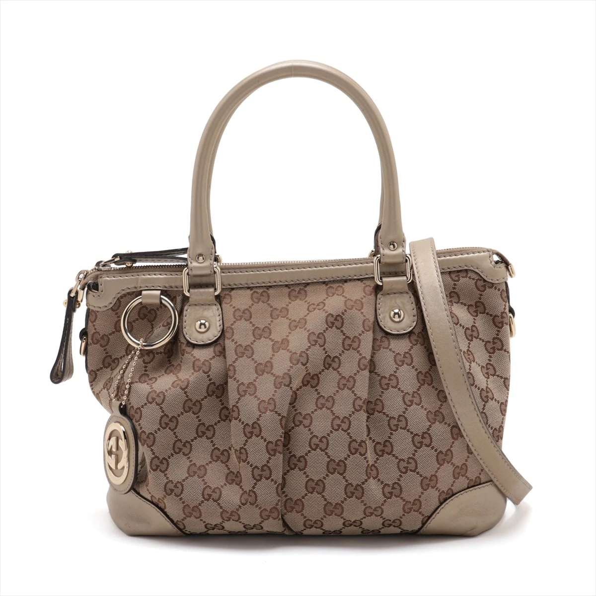 【VINTAGE】GUCCI ＧＧキャンバス 2way ハンドバッグ GUCCI/グッチ】 247902 2WAY ハンドバッグ GGキャンバス/レザー